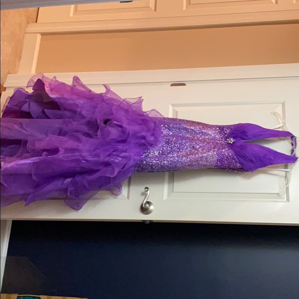 Purple sequin floor length evening / pageant job